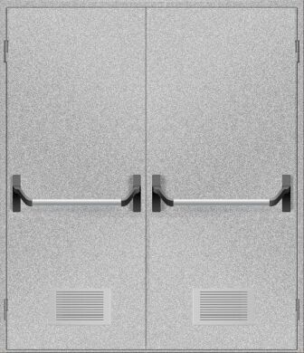 Двері протипожежні з вентиляційною сіткою ДМП ЕІ60-2-2200х1600 "антипаніка", ЄвроСтандарт