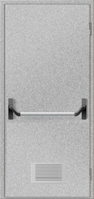 Двери противопожарные с вентиляционной решеткой ДМП ЕІ60-1-2100х900 "антипаника", ЕвроСтандарт