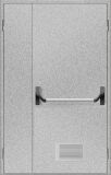 Двери противопожарные с вентиляционной решеткой ДМП ЕІ60-2-2100х1200 "антипаника", ЕвроСтандарт